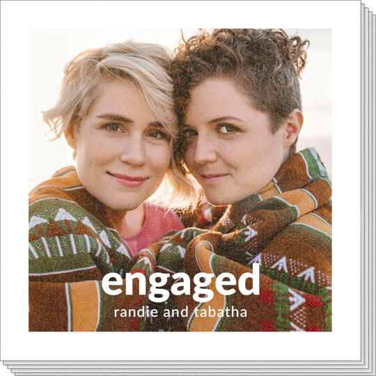 Your Bold Text Photo Napkins