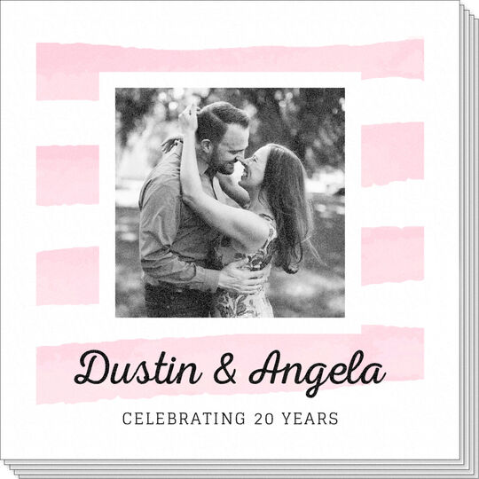 Pick Your Watercolor Stripes Photo Napkins