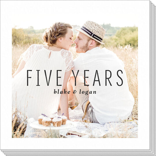 Your Message Centered Photo Napkins
