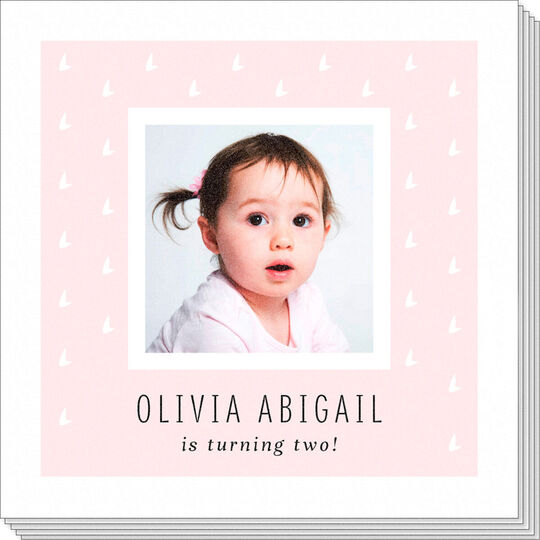 Pick Your Colored Frame with Pattern Photo Napkins