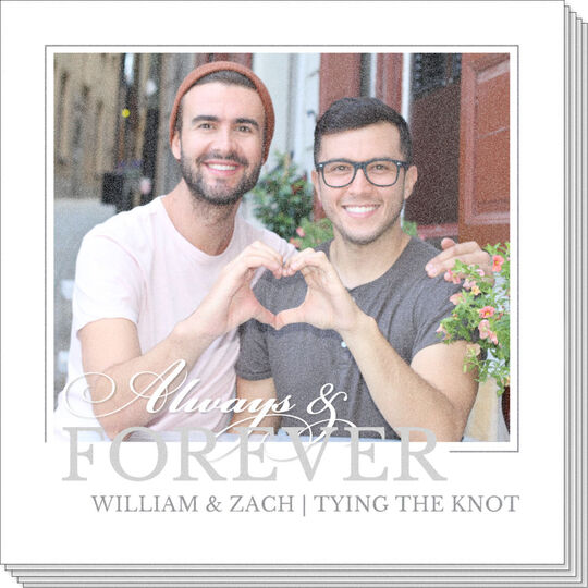 Always & Forever Frame Photo Napkins