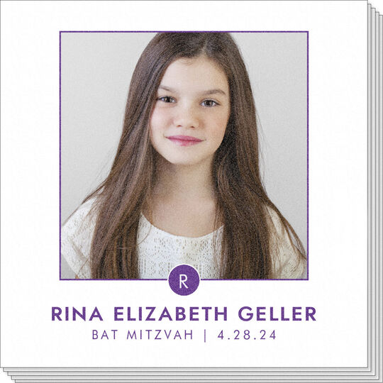 Classic Initial Frame Photo Napkins