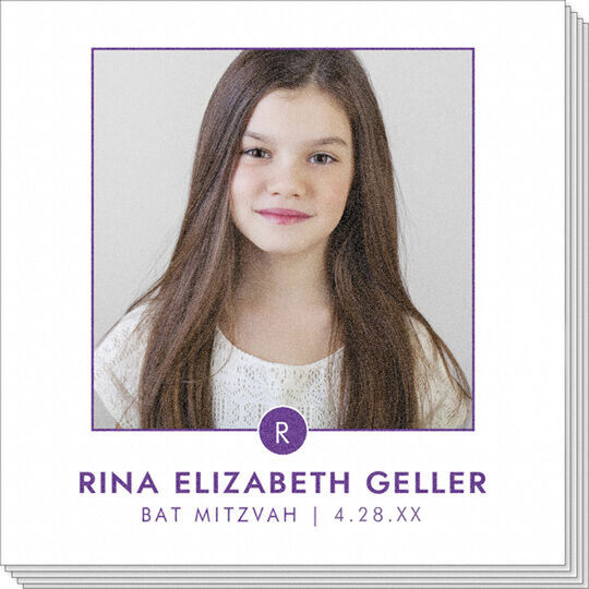 Classic Initial Frame Photo Napkins