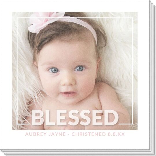 Blessed Overlay Photo Napkins