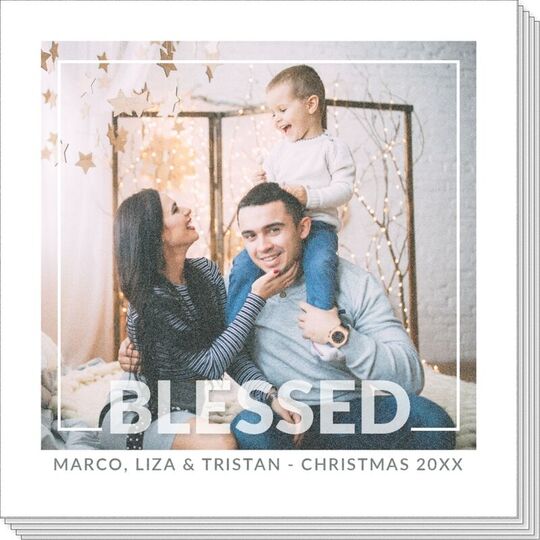 Blessed Overlay Photo Napkins