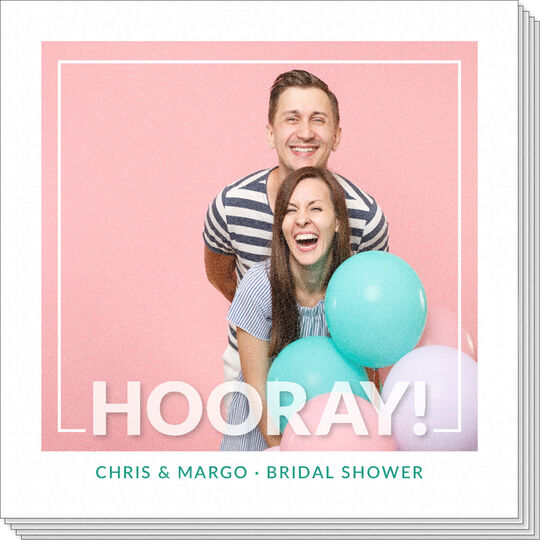 Hooray Overlay Photo Napkins