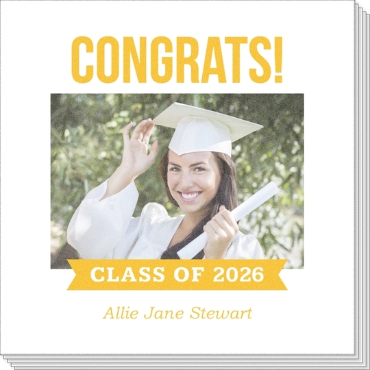 Class of Banner Photo Napkins