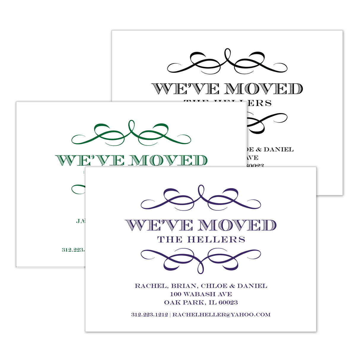 Eggplant We Moved Personalized Moving Announcement 