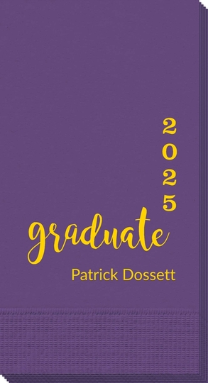 Graduate and Year Graduation Guest Towels