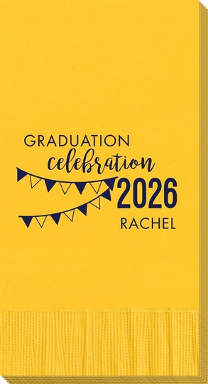 Celebration Pennants Graduation Guest Towels
