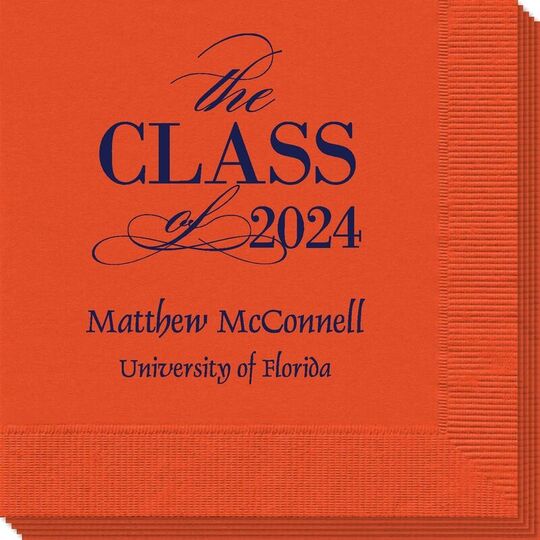Personalized Classic Class of Graduation Napkins
