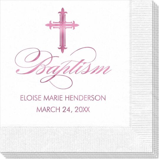 Fleur De Lis Cross Napkins