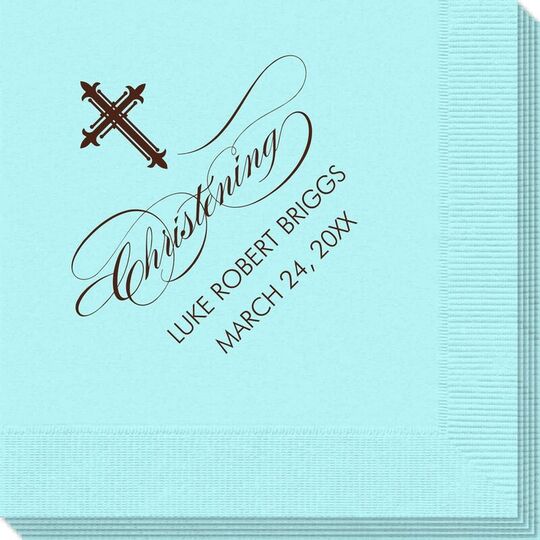 Fleur De Lis Cross Napkins