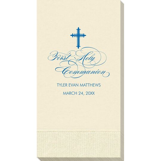 Fleur De Lis Cross Guest Towels