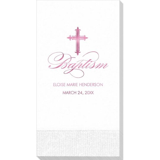 Fleur De Lis Cross Guest Towels