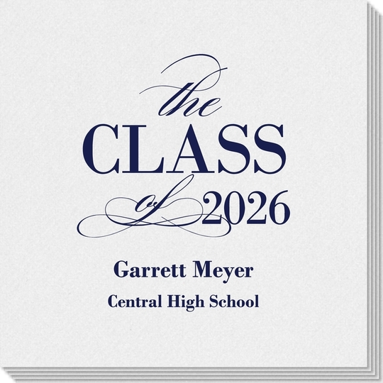 Classic Class of Graduation Linen Like Napkins