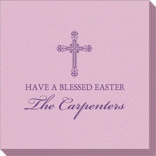 Religious Cross Linen Like Napkins