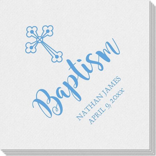 Ornate Celtic Cross Linen Like Napkins