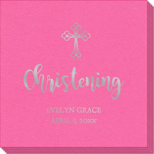 Ornate Celtic Cross Linen Like Napkins