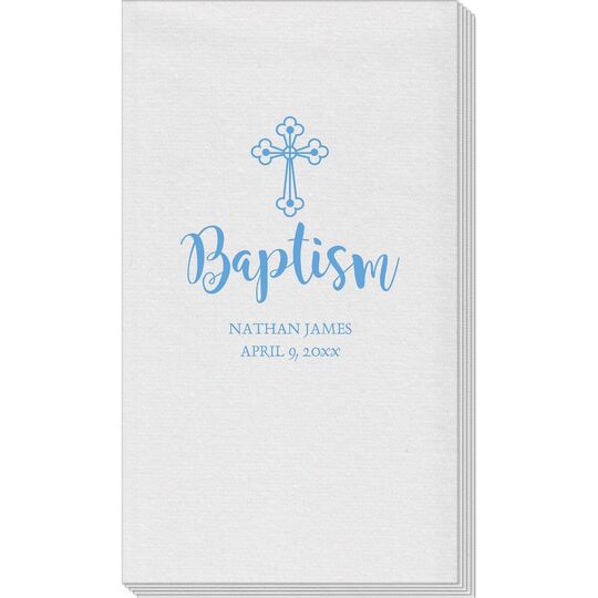 Ornate Celtic Cross Linen Like Guest Towels