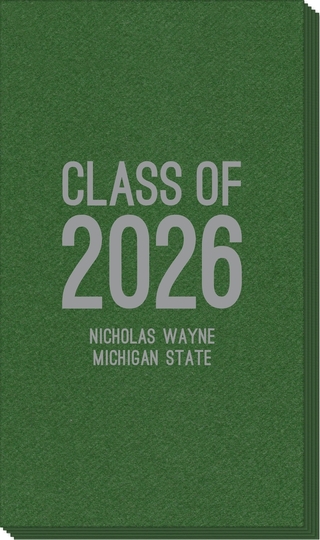 Proud Class of Graduation Linen Like Guest Towels