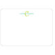 Colorful Initial and Name On White Flat Note Cards Image 1 of 2