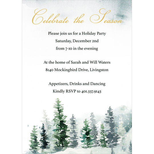 Winter Forest Invitations