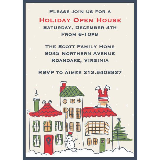 Holiday Village Invitations