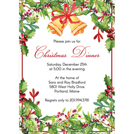 Christmas Bells Invitations