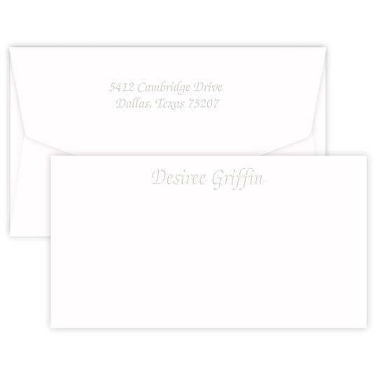 Triple Thick Mayfair Chesapeake Flat Note Cards - Embossed