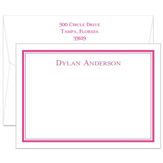 Triple Thick Santa Rosa Flat Note Cards - Raised Ink