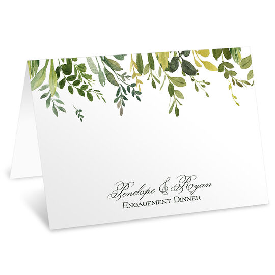 Vine Sprigs Folded Place Cards