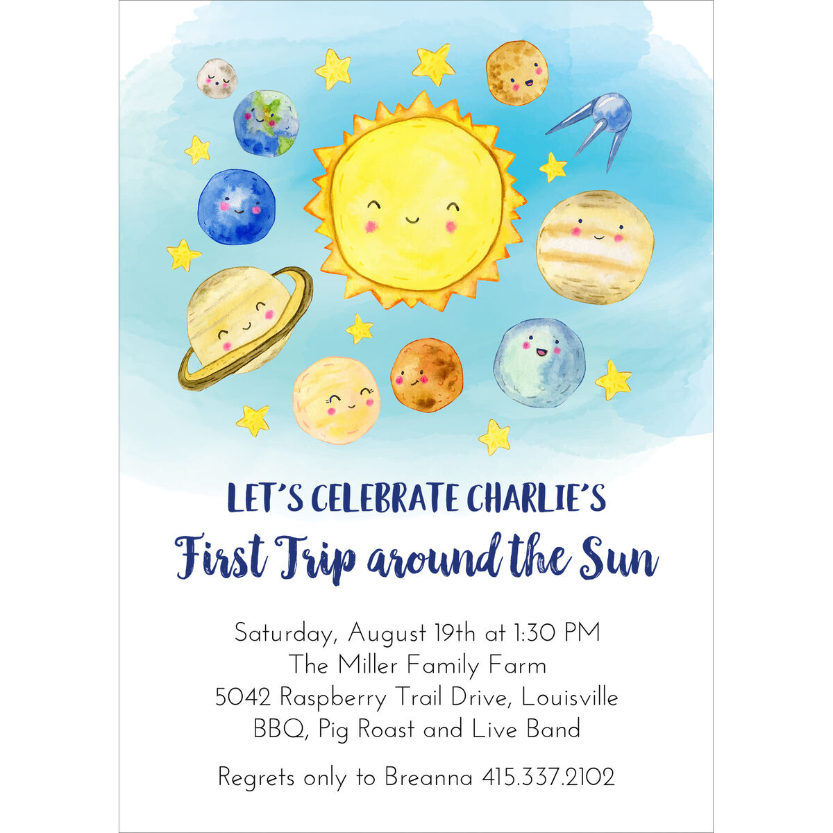 Around The Sun Invitations