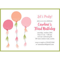 Trio of Balloons Invitations