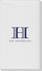 Striped Initial Linen Like Guest Towels Image 1 of 3
