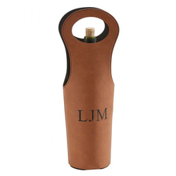 Caramel Leatherette Wine Holder