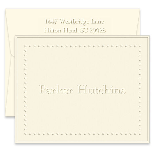 Dotty Folded Note Cards - Embossed