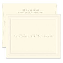 Embassy Folded Note Cards - Embossed