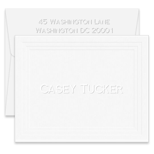 Montreaux Folded Note Cards - Embossed