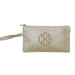 Personalized Metallic Gold Clutch Bag