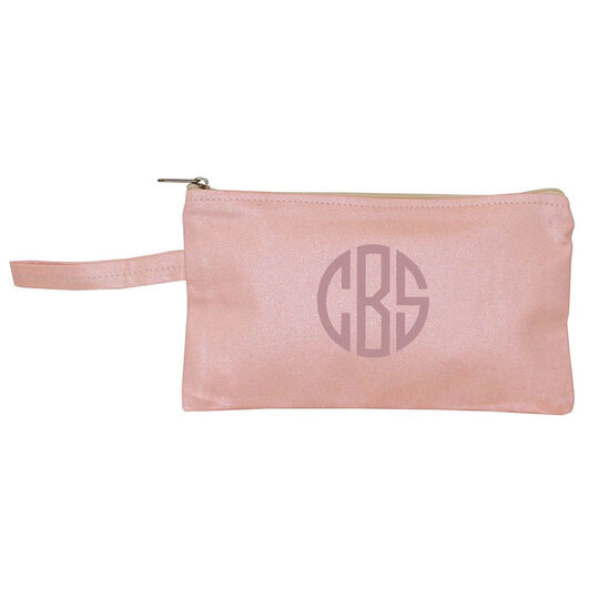 Personalized Metallic Rose Gold Clutch Bag