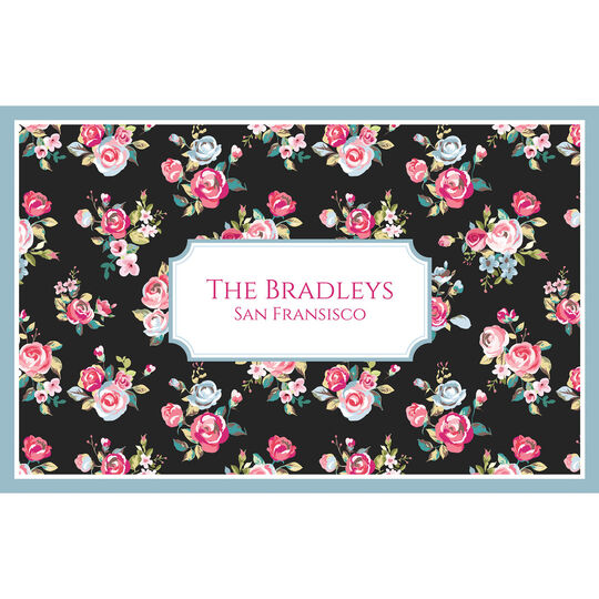 Black Vintage Roses Placemats