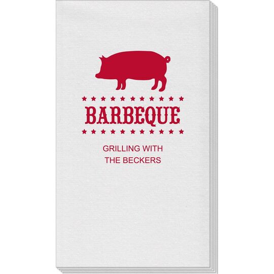 BBQ Pig Linen Like Guest Towels