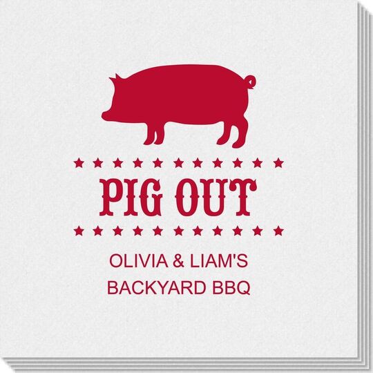 BBQ Pig Linen Like Napkins