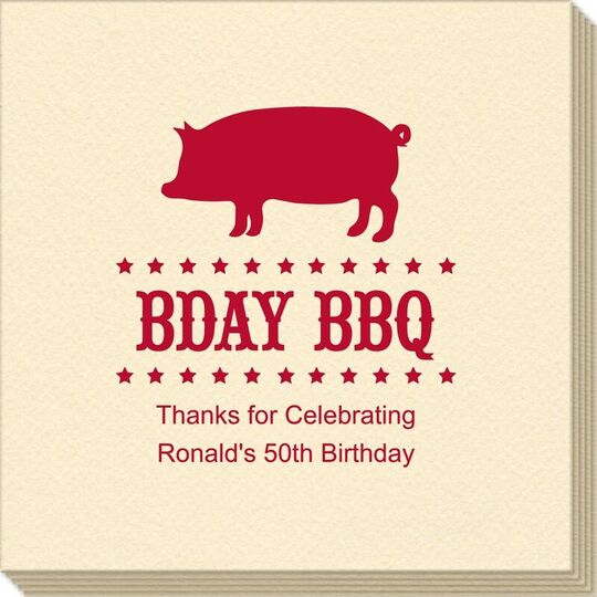 BBQ Pig Linen Like Napkins