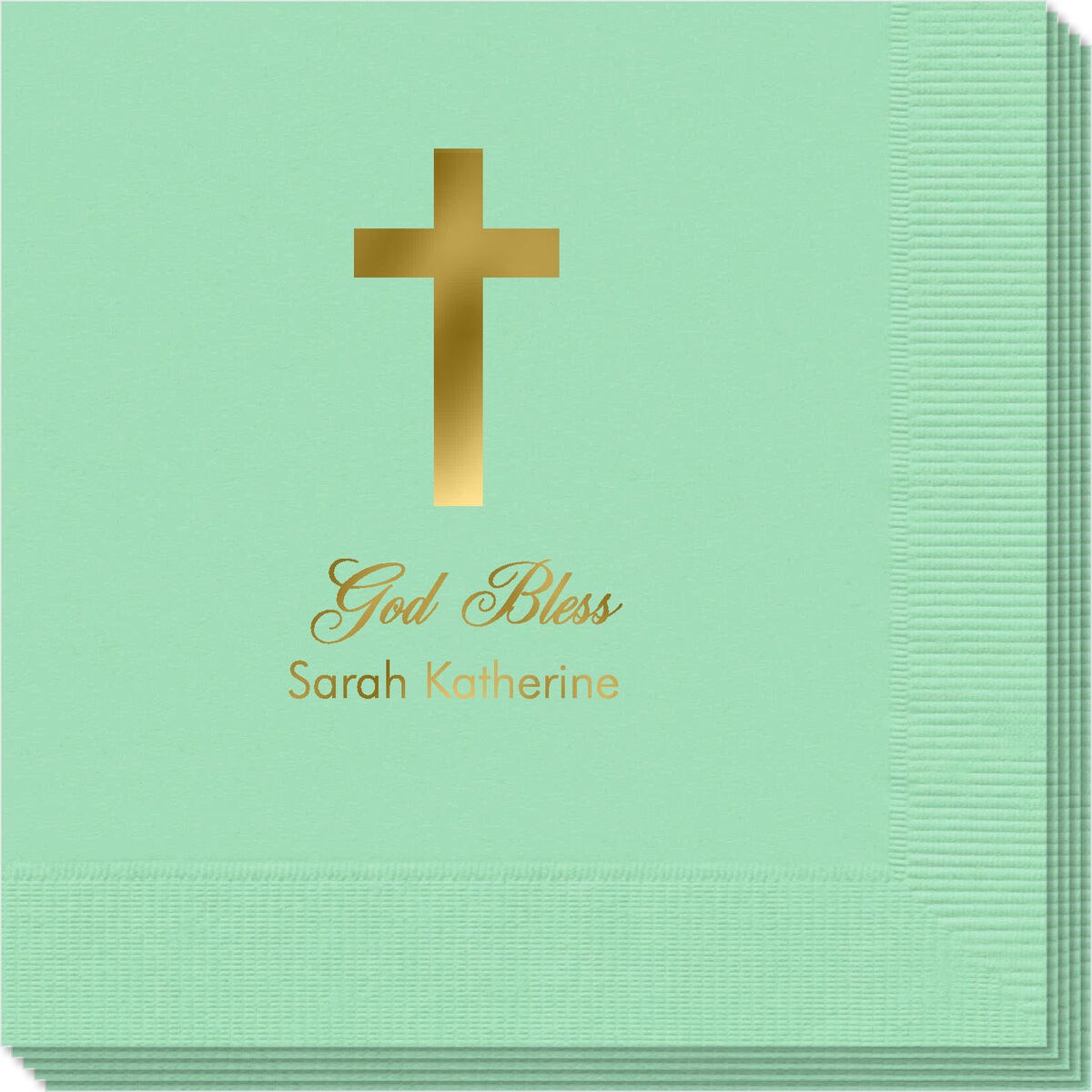 Personalized Simple Cross Napkins