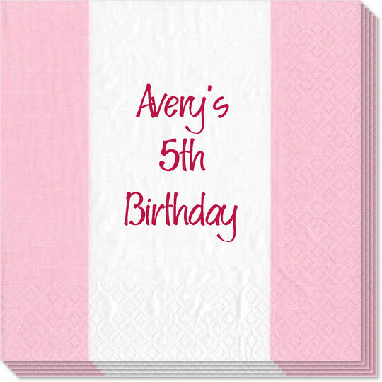 Petal Pink Bandol Stripe Caspari Napkins