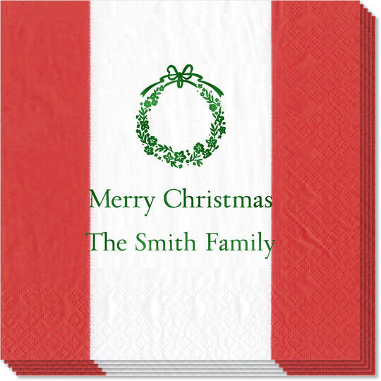 Red Bandol Stripe Caspari Napkins