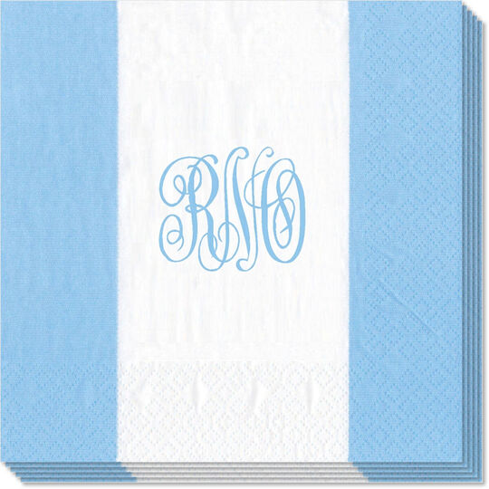 Light Blue Bandol Stripe Caspari Napkins