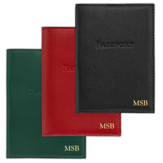 Personalized Leather Passport Cover